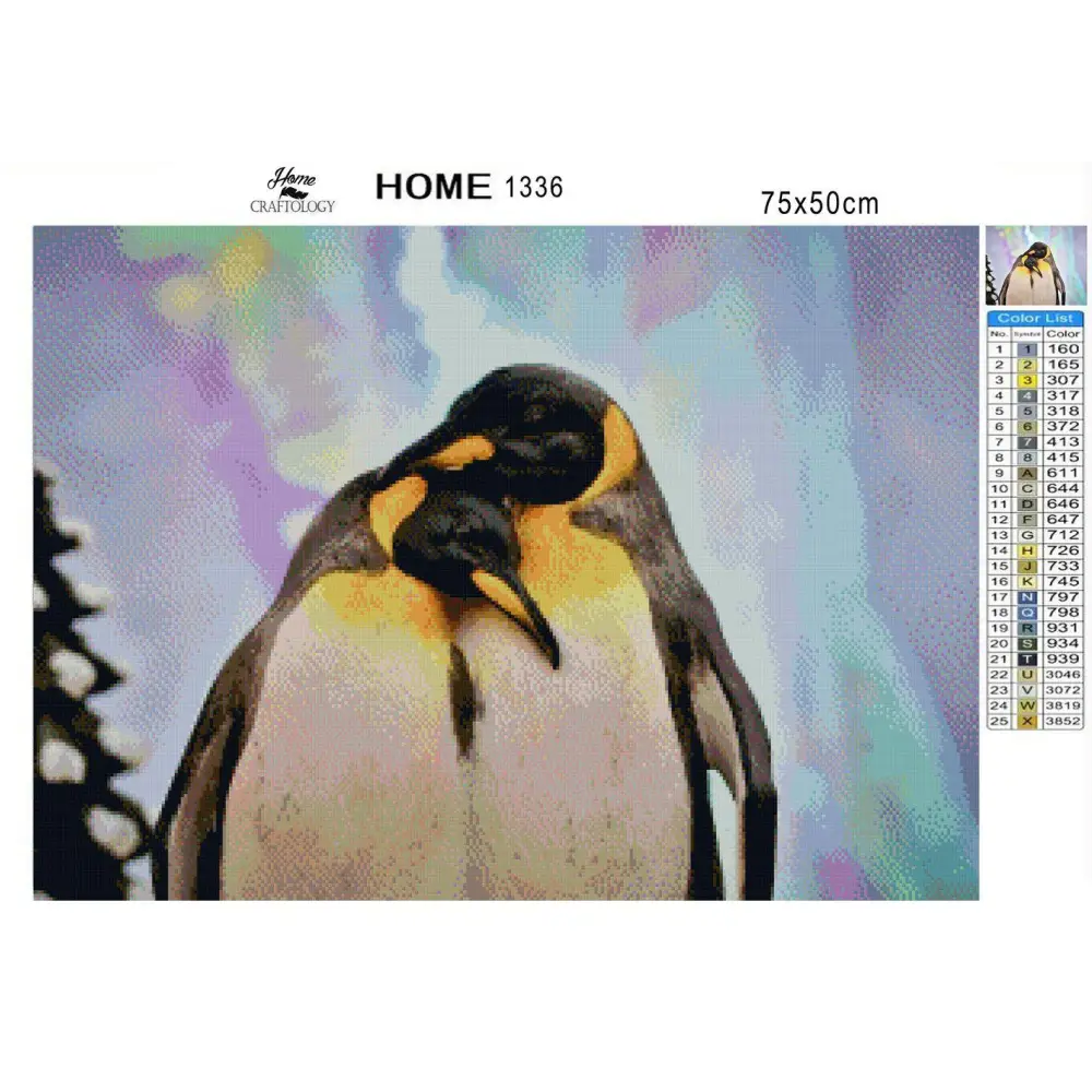 Penguin Couple - Premium Diamond Painting Kit - Diamond Painting Kit