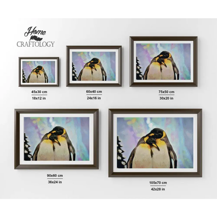 Penguin Couple - Premium Diamond Painting Kit - Diamond Painting Kit