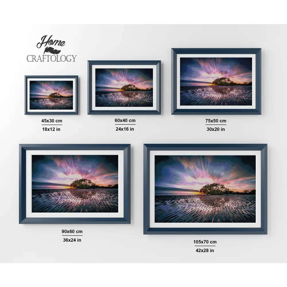 Perfect Low Tide Sunset - Premium Diamond Painting Kit - Diamond Painting Kit