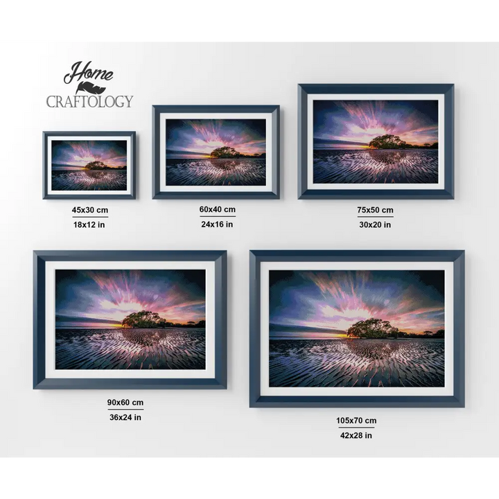 Perfect Low Tide Sunset - Premium Diamond Painting Kit - Diamond Painting Kit