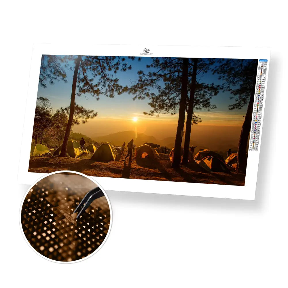Perfect Sunrise View - Premium Diamond Painting Kit - 55x30cm / 22x12’’ / Square (Most Popular) - Diamond Painting Kit