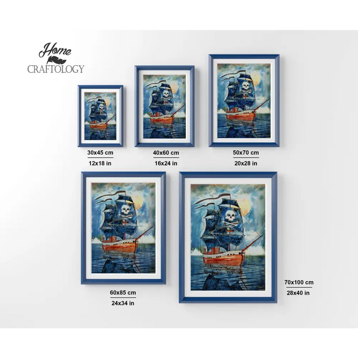 Pirate Ship Painting - Premium Diamond Painting Kit - Diamond Painting Kit