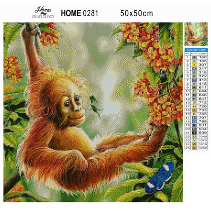 Playful Monkey - Premium Diamond Painting Kit - Diamond Painting Kit