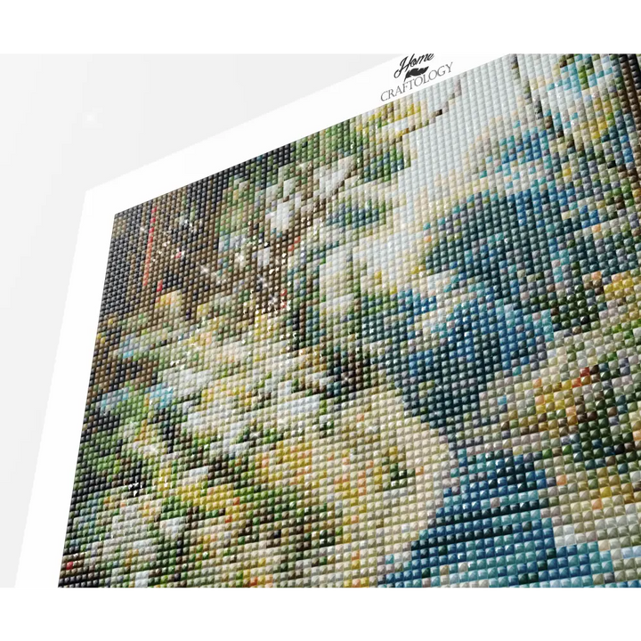 Pond with Flowers - Exclusive Premium Diamond Painting Kit - Diamond Painting Kit