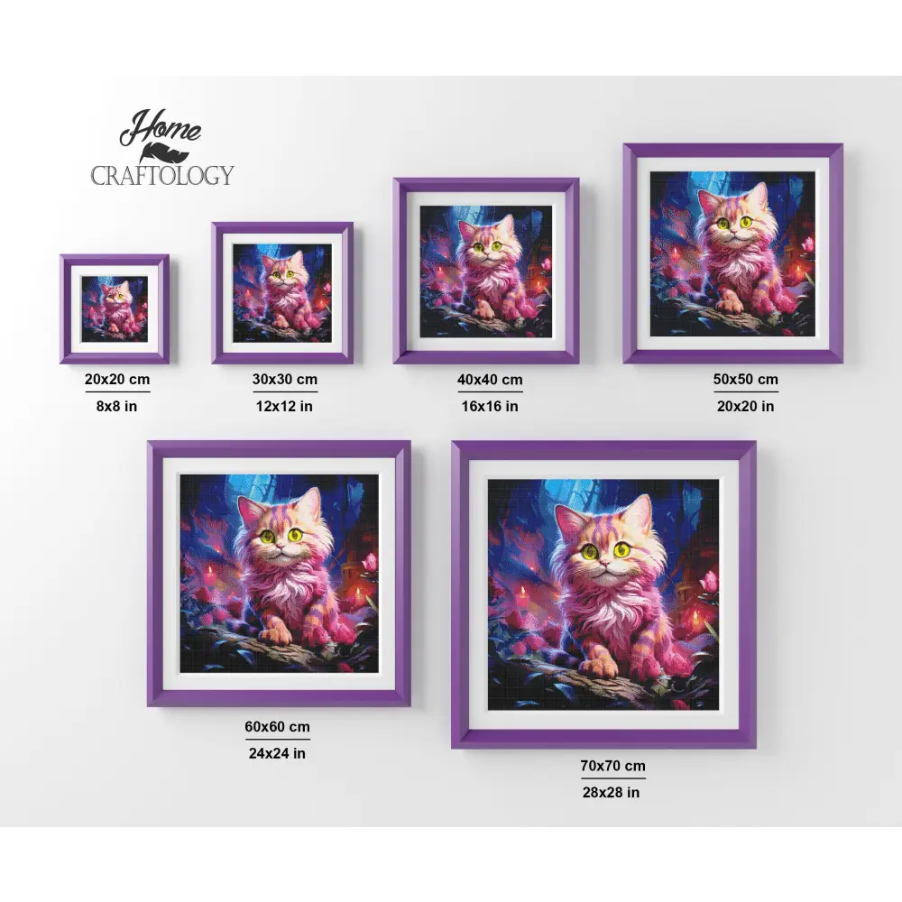 Purple Cat - Exclusive Premium Diamond Painting Kit - Diamond Painting Kit