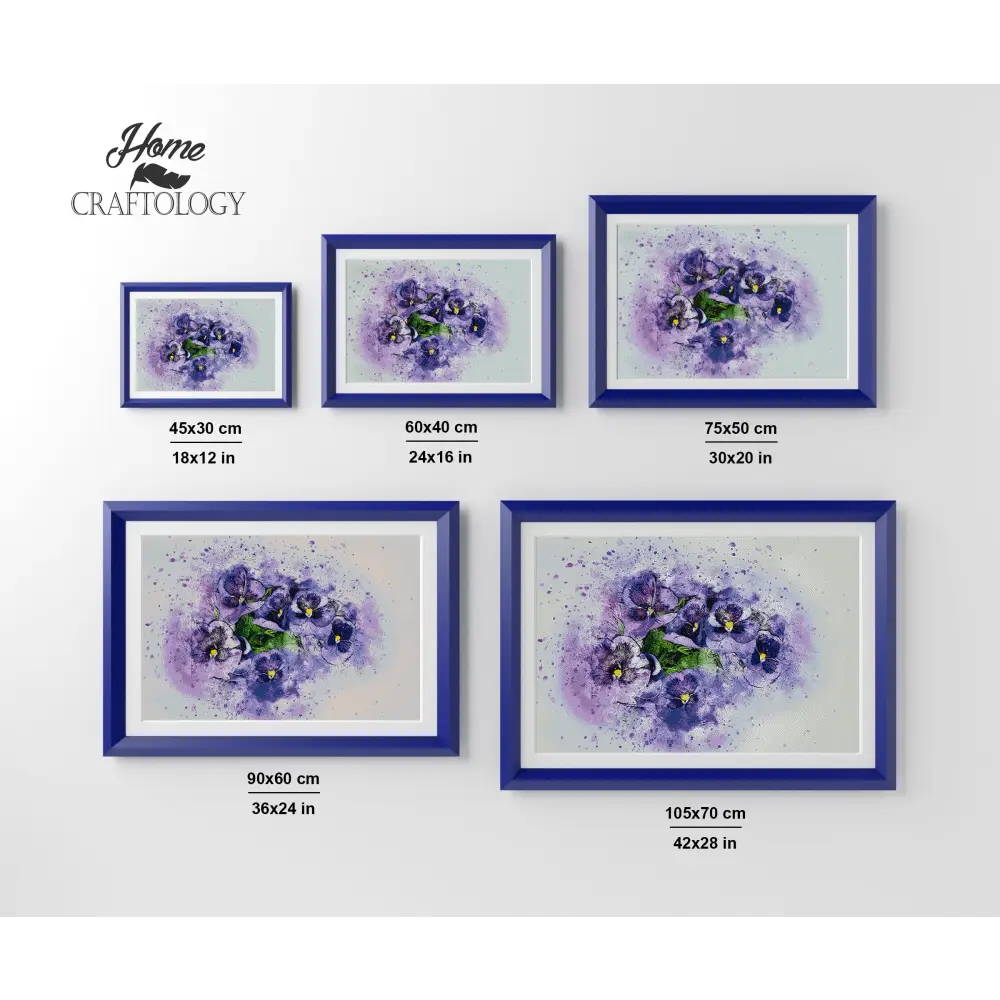 Purple Flowers - Premium Diamond Painting Kit - Diamond Painting Kit