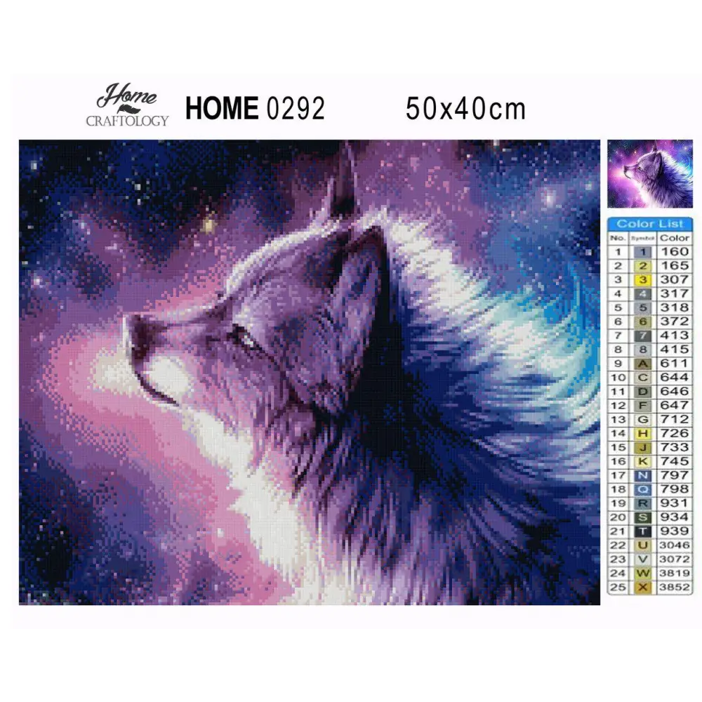 Purple Wolf - Premium Diamond Painting Kit - Diamond Painting Kit