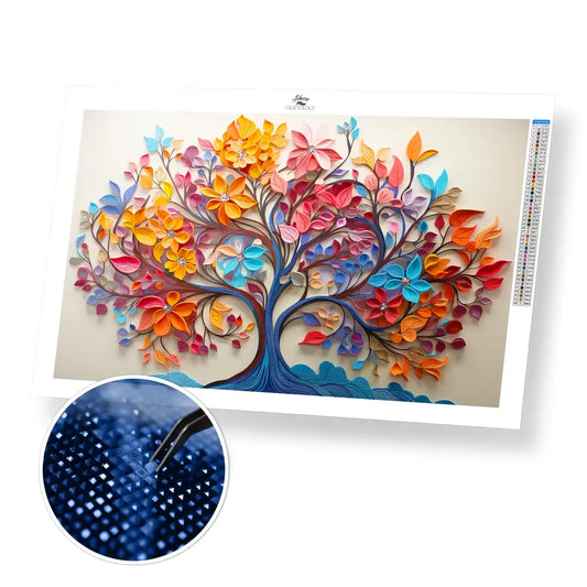 Radiant Blooms - Exclusive Premium Diamond Painting Kit - 45x30cm / 18x12’’ / Square (Most Popular) / No Frame