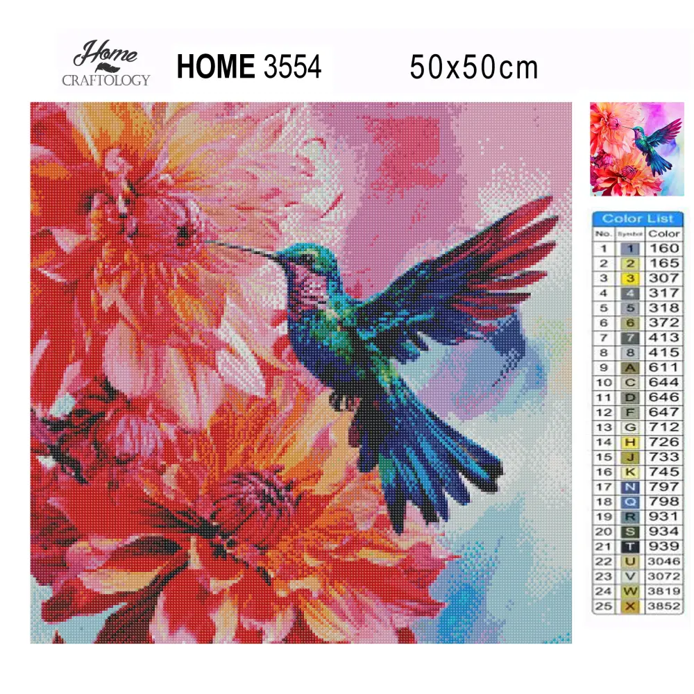 Radiant Hummingbird - Exclusive Premium Diamond Painting Kit - Diamond Painting Kit