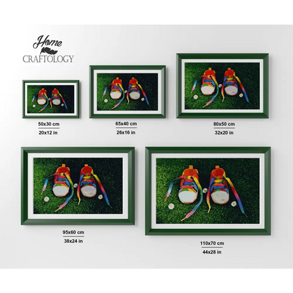 Rainbow Baby Shoes - Premium Diamond Painting Kit - Diamond Painting Kit
