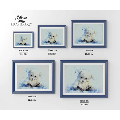 Reading Teddy Bear - Premium Diamond Painting Kit - Diamond Painting Kit
