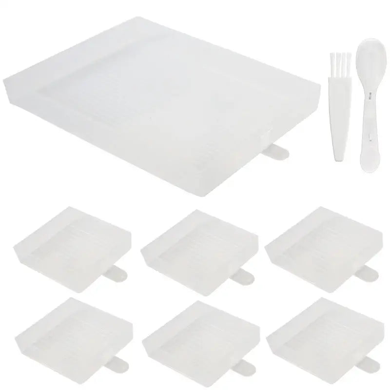 Rectangular Diamond Painting Tray - White - Diamond Painting Accessory