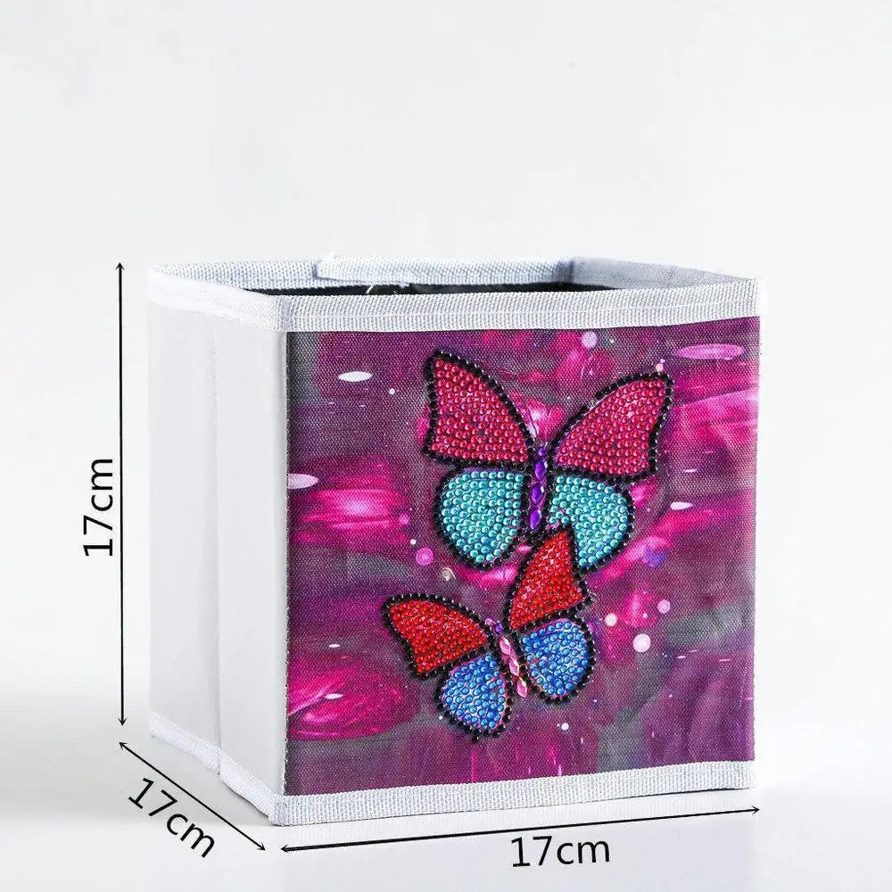 Red and Blue Butterflies - Diamond Painting Storage Kit - Diamond Painting Cross Stitch