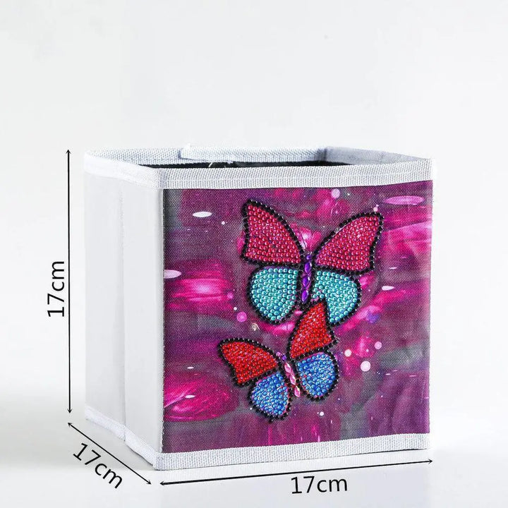 Red and Blue Butterflies - Diamond Painting Storage Kit - Diamond Painting Cross Stitch