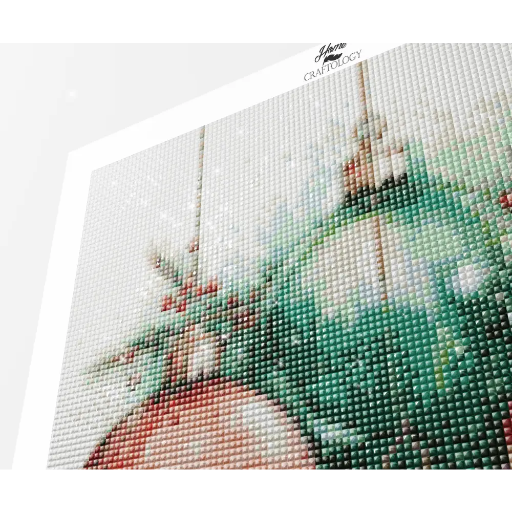 Red and Green Christmas Balls - Exclusive Premium Diamond Painting Kit - Diamond Painting Kit
