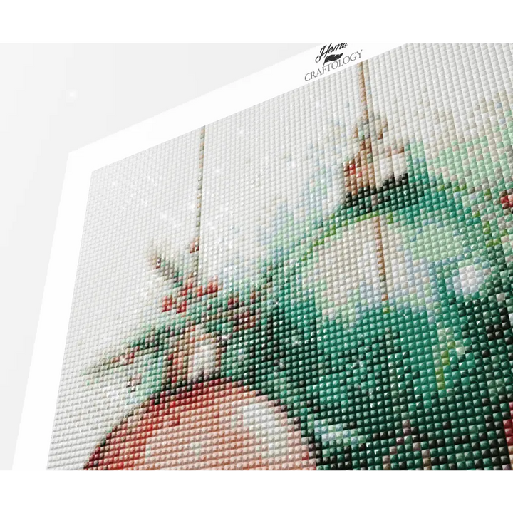 Red and Green Christmas Balls - Exclusive Premium Diamond Painting Kit - Diamond Painting Kit