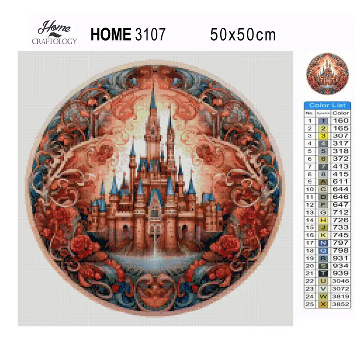 Red Castle - Exclusive Premium Diamond Painting Kit - Diamond Painting Kit