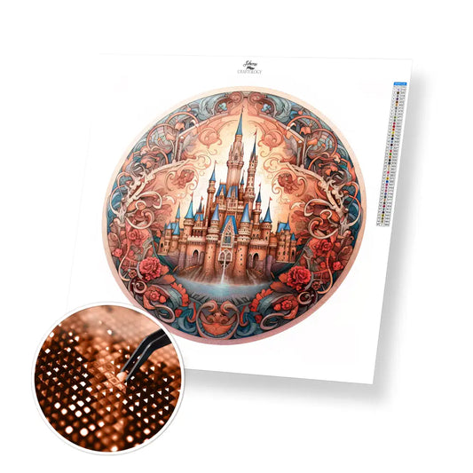 Red Castle - Exclusive Premium Diamond Painting Kit - 30x30cm / 12x12’’ / Square (Most Popular) - Diamond Painting Kit