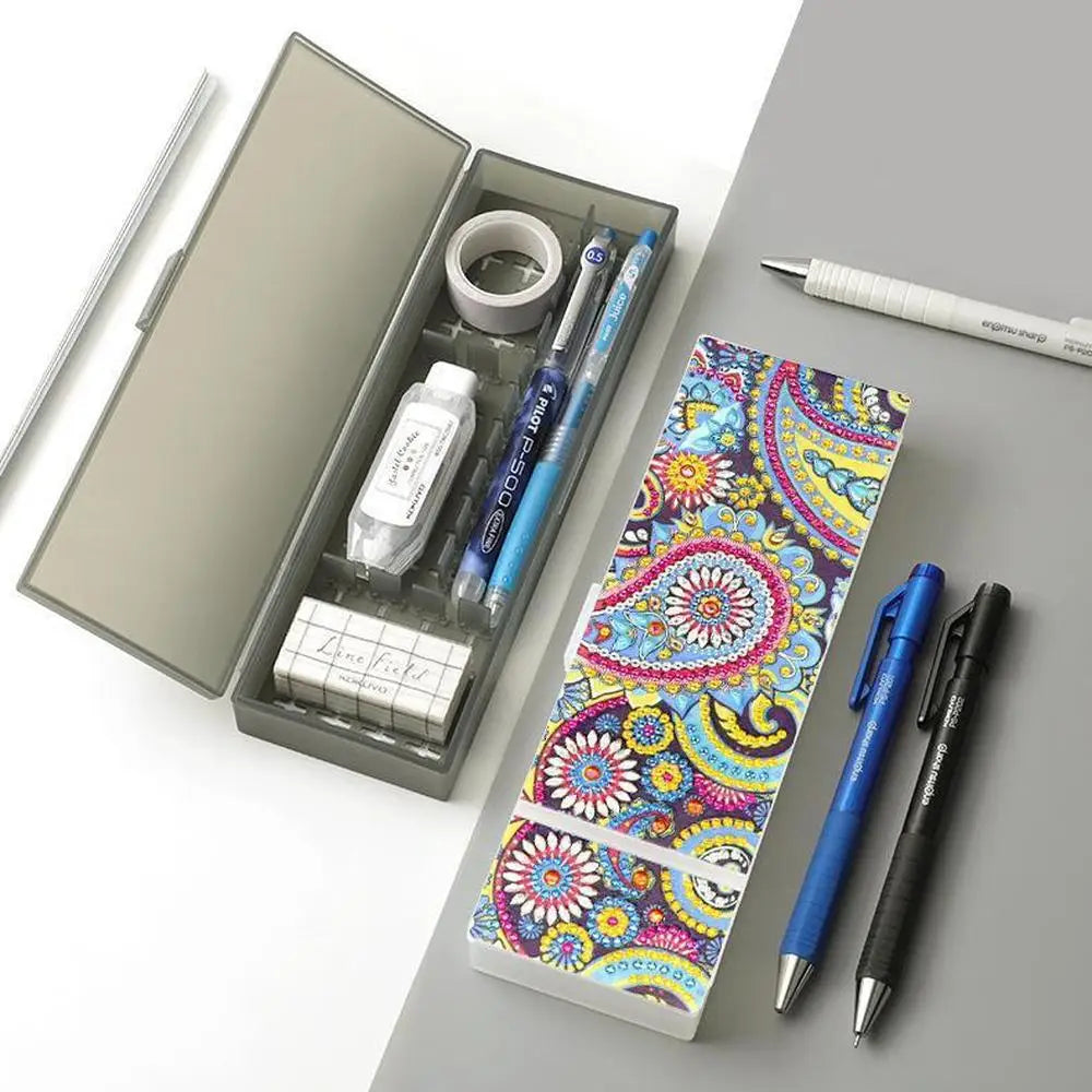 Red Mandala - Diamond Painting Pencil Case - Pencil Case