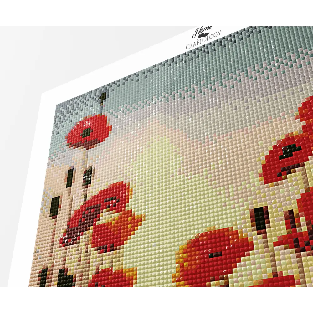 Red Poppies Reflection - Premium Diamond Painting Kit - Diamond Painting Kit