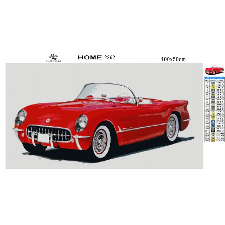Red Sports Car - Premium Diamond Painting Kit - Diamond Painting Kit