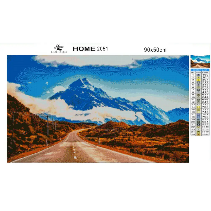Road Trip in New Zealand - Premium Diamond Painting Kit - Diamond Painting Kit