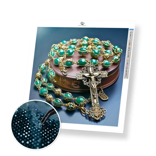 Rosary - Exclusive Premium Diamond Painting Kit - 30x30cm / 12x12’’ / Square (Most Popular) - Diamond Painting Kit