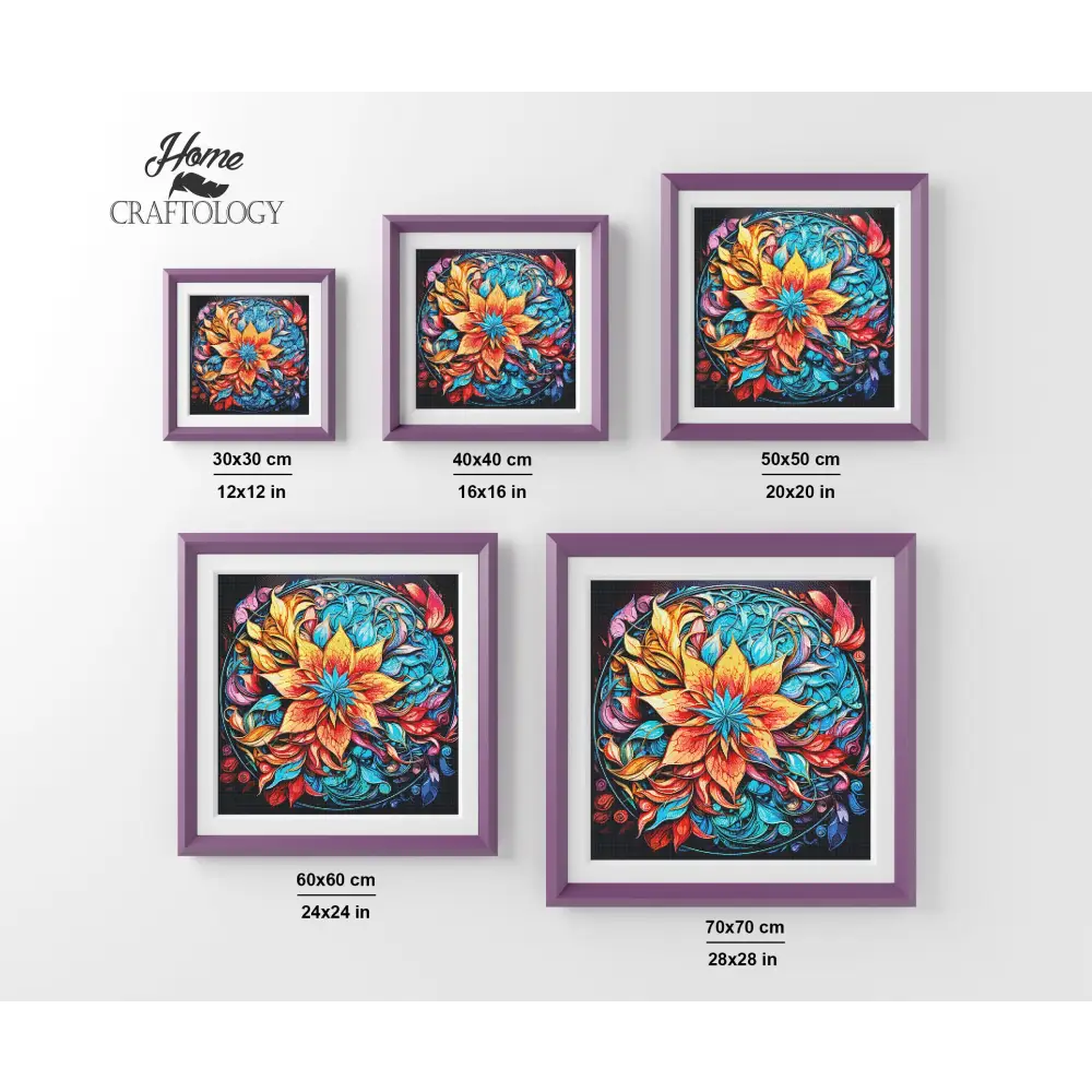 Round Flower Mandala - Exclusive Premium Diamond Painting Kit - Diamond Painting Kit