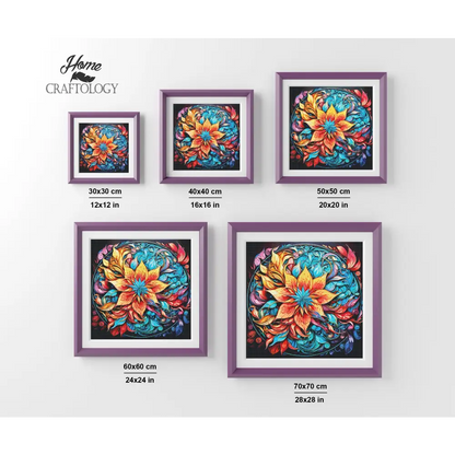 Round Flower Mandala - Exclusive Premium Diamond Painting Kit - Diamond Painting Kit
