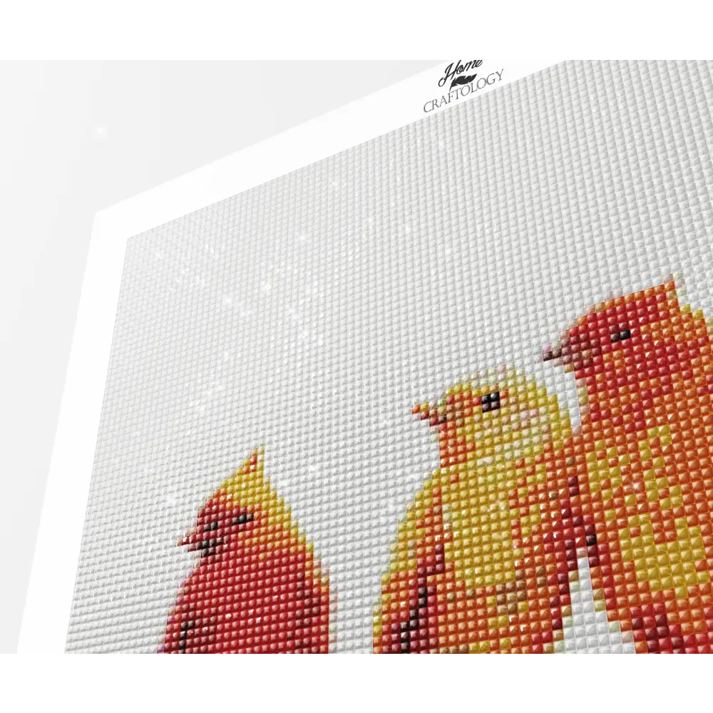 Row of Birds - Exclusive Premium Diamond Painting Kit - Diamond Painting Kit