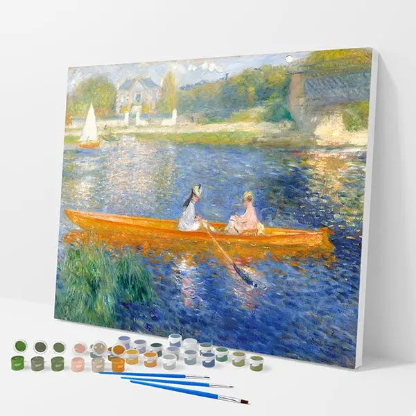 Rowing on the River Kit - Paint By Numbers - 30x40cm / 12x16’’ / No Frame - Paint By Numbers