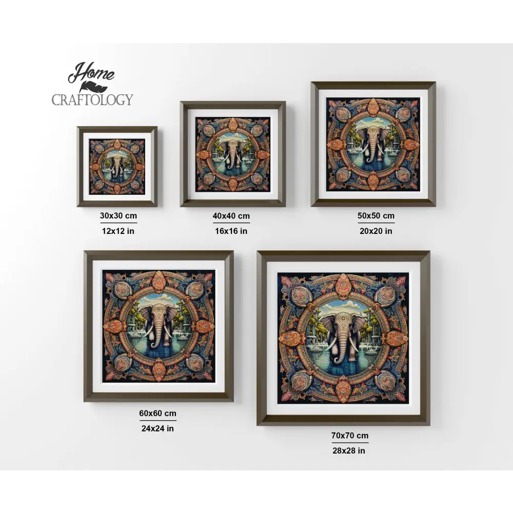 Royal Elephant Mandala - Exclusive Premium Diamond Painting Kit - Diamond Painting Kit