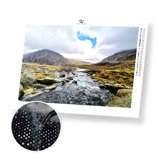 Rugged Wales Waterways - Premium Diamond Painting Kit - 40x30cm / 16x12’’ / Square (Most Popular) - Diamond Painting Kit