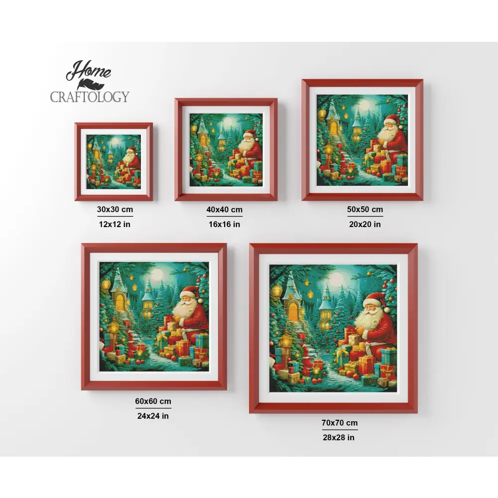 Santa with Gifts - Exclusive Premium Diamond Painting Kit - Diamond Painting Kit