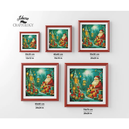 Santa with Gifts - Exclusive Premium Diamond Painting Kit - Diamond Painting Kit