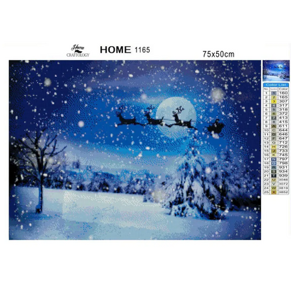 Santa's Silhouette - Diamond Painting Kit - Home Craftology