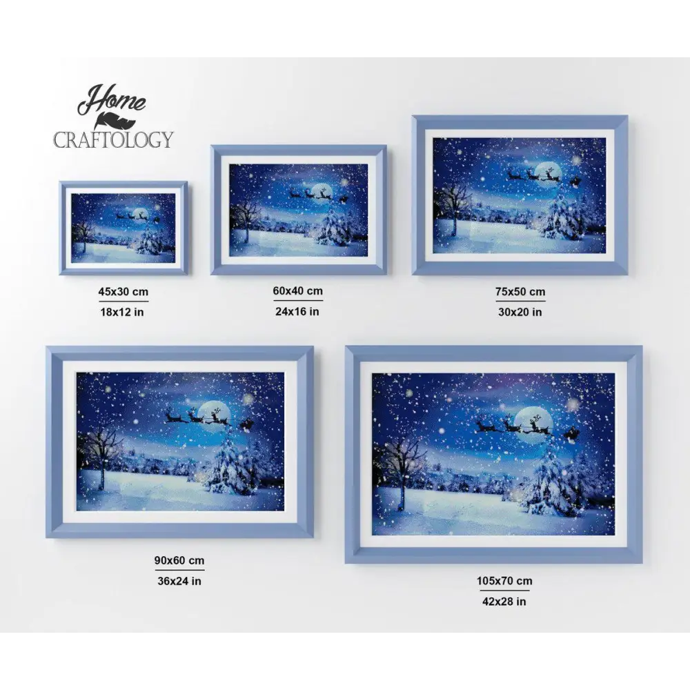 Santa's Silhouette - Diamond Painting Kit - Home Craftology