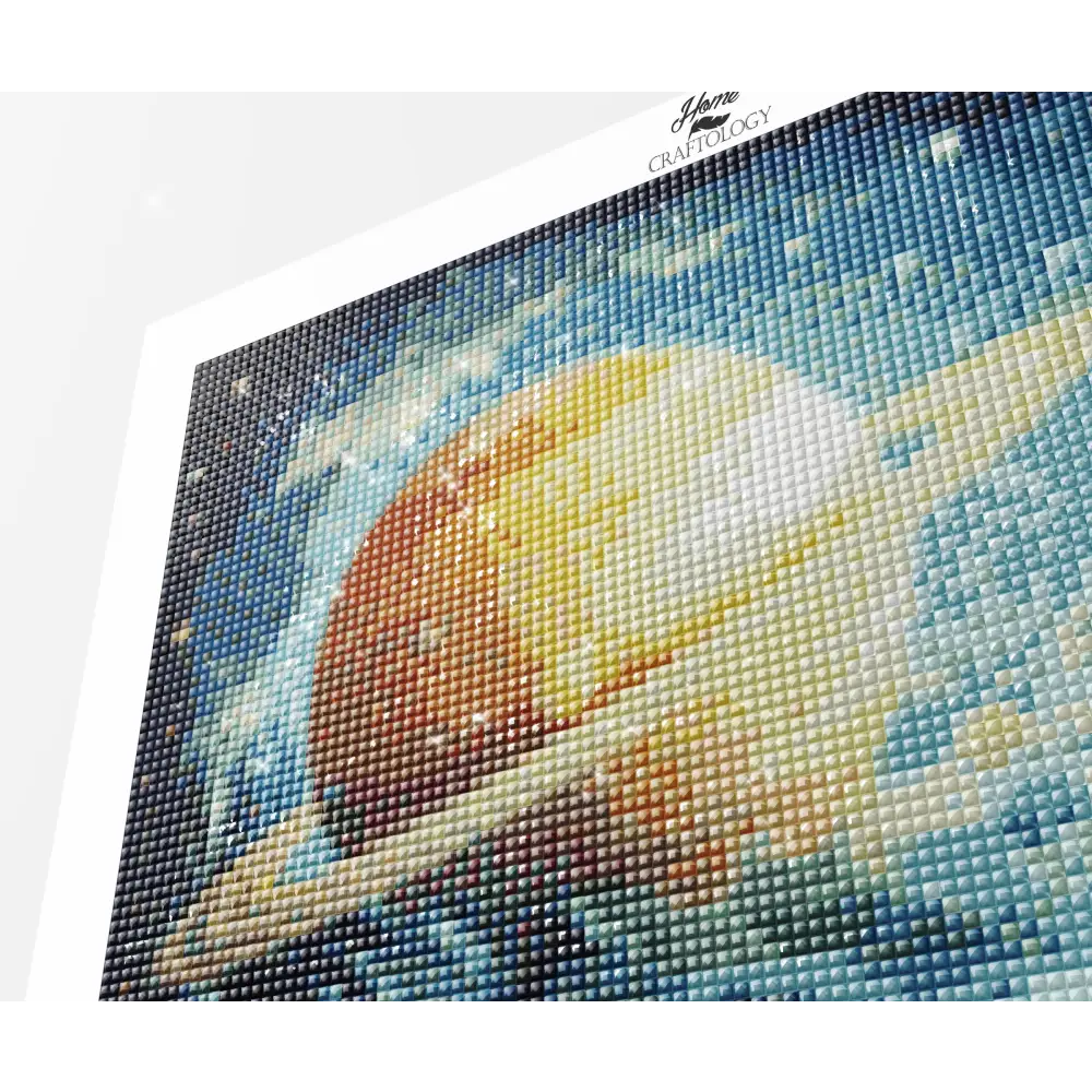 Saturn with Other Planets - Exclusive Premium Diamond Painting Kit - Diamond Painting Kit