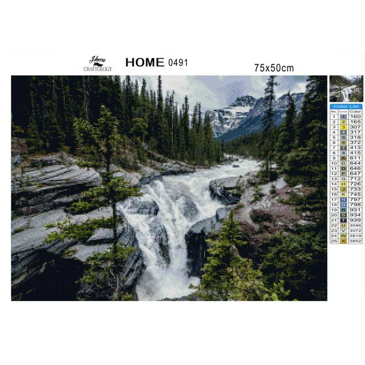 Scenic Waterfall - Premium Diamond Painting Kit - Diamond Painting Kit