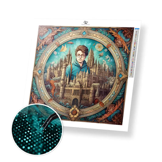 School of Wizards - Exclusive Premium Diamond Painting Kit - 30x30cm / 12x12’’ / Square (Most Popular) - Diamond