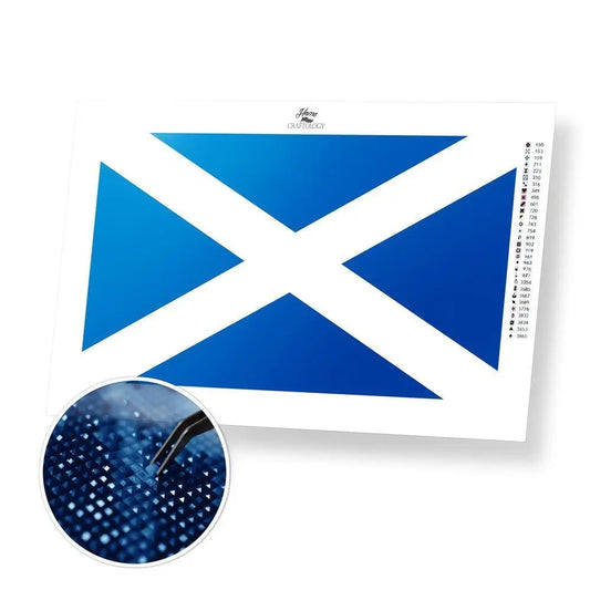 Scotland Flag - Premium Diamond Painting Kit - 50x30cm / 20x12’’ / Square (Most Popular) - Diamond Painting Kit