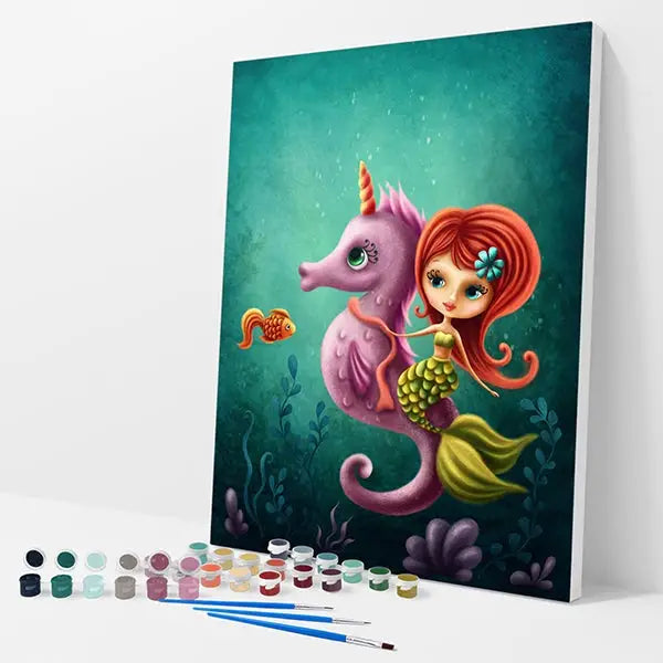 Sea Princess Kit - Paint By Numbers - 30x40cm / 12x16’’ / No Frame - Paint By Numbers