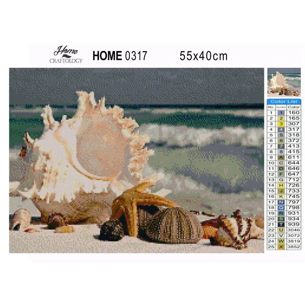 Sea Shells - Premium Diamond Painting Kit - Diamond Painting Kit