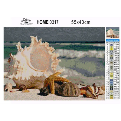 Sea Shells - Premium Diamond Painting Kit - Diamond Painting Kit