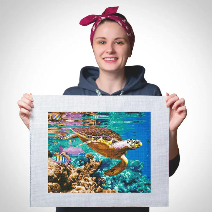 Sea Turtle Kit - Cross Stitch - No Frame