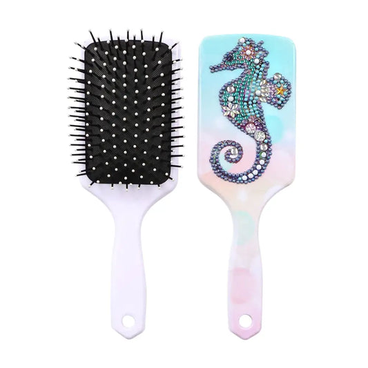 Seahorse - Diamond Painting Hair Brush - Hair Bursh