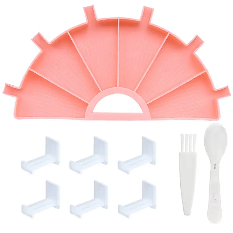 Semi-Circle Diamond Painting Tray with Stopper - Pink - Diamond Painting Accessory