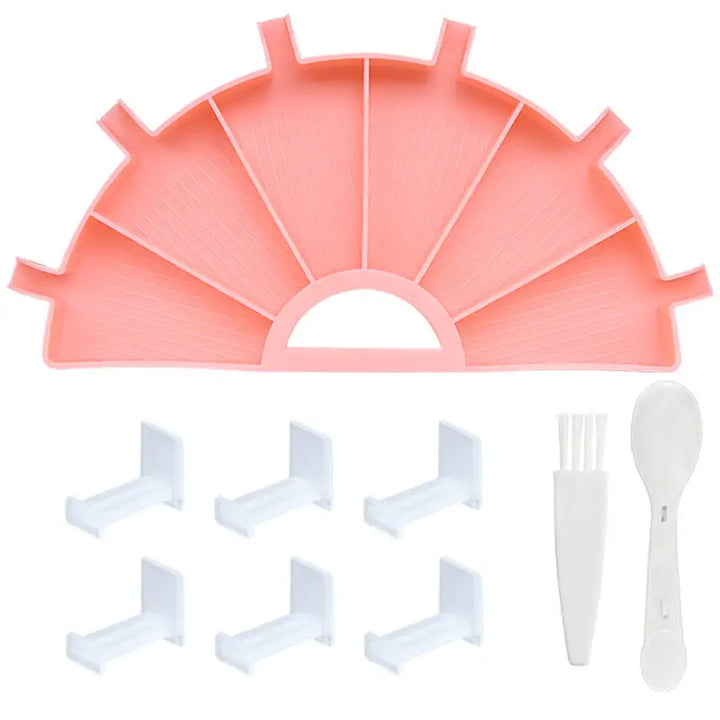 Semi-Circle Diamond Painting Tray with Stopper - Pink - Diamond Painting Accessory