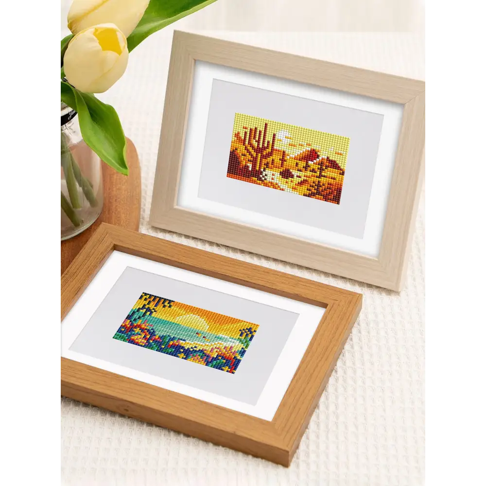 Set of 10 Landscape - Mini Diamond Painting Kits - Mini Painting