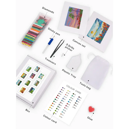 Set of 10 Landscape - Mini Diamond Painting Kits - Mini Painting